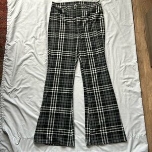 American Eagle plaid flare stretch pants size 12